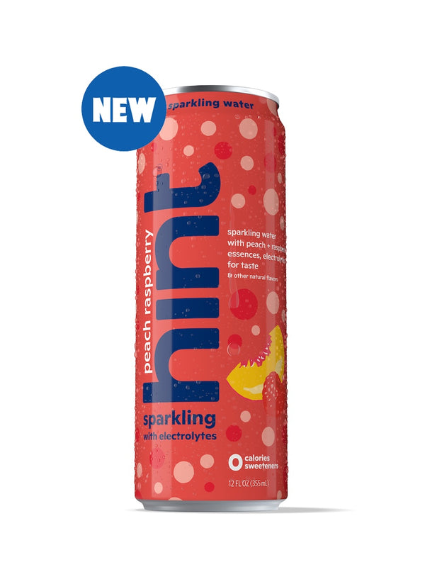 hint sparkling with electrolytes - peach raspberry